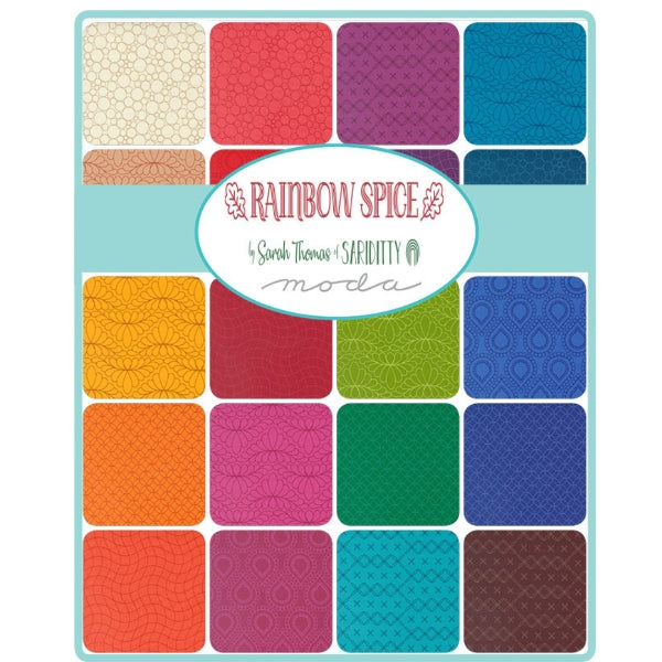 Rainbow Spice 10" Layer Cake - by Sarah Thomas of Sariditty for Moda - 42pcs