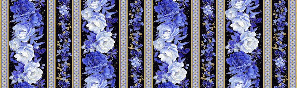 Moonlight by Chong-a-Hwang for Timeless Treasures - Moonlight Border Stripe