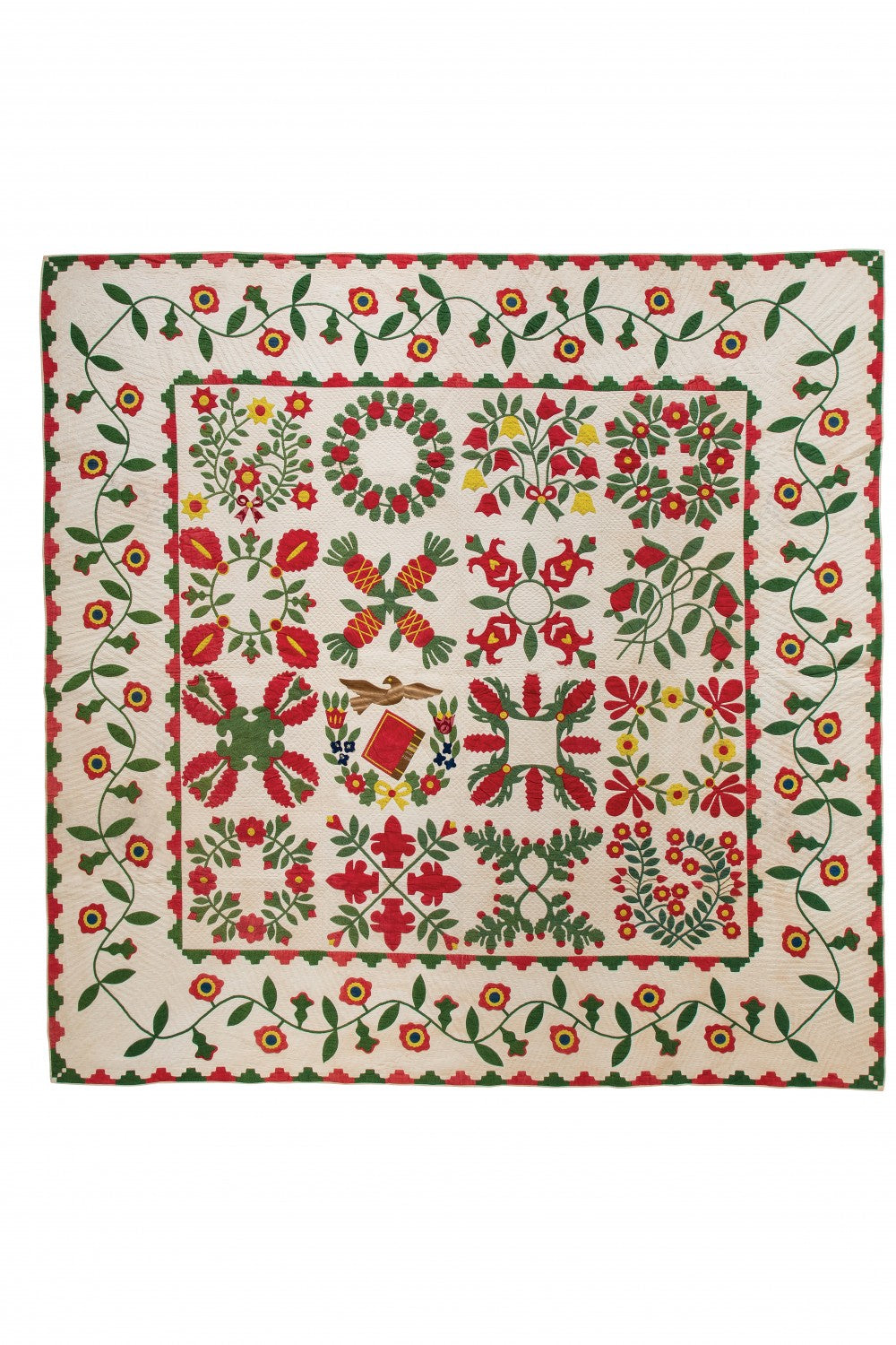 2024 Wall Calendar Red & Green Antique Quilts from the Poos Collection