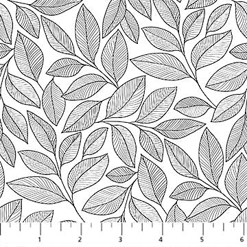 Simply Neutral 2 by Deborah Edwards at Northcott - Large Leaf Toss