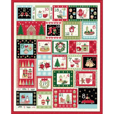 Cosy Christmas Advent Calendar Panel by Makower