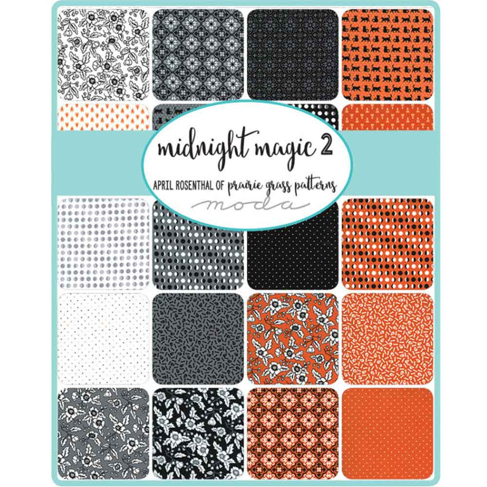 Midnight Magic 2 - 5" Charm Pack - by April Rosenthal for Moda