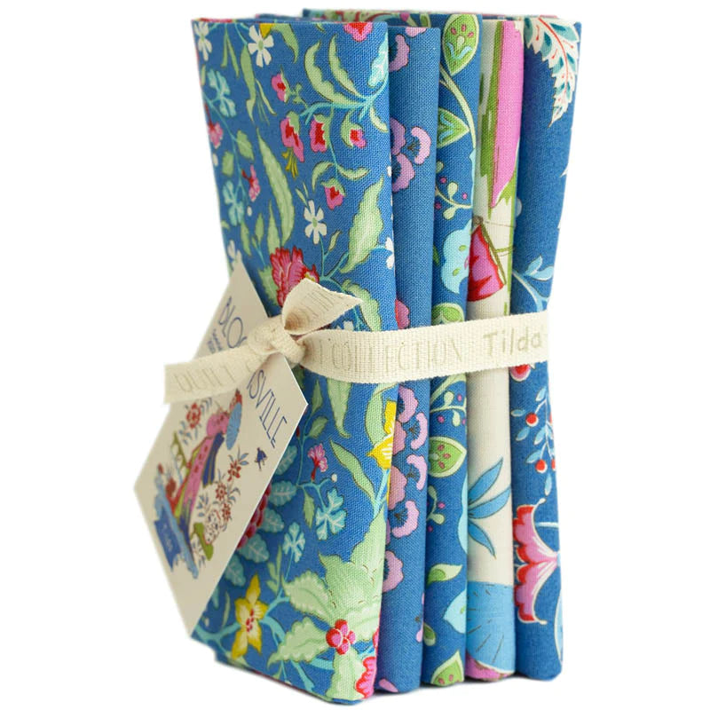 Fat Quarter Bundle - Bloomsville by Tilda - Blueberry/Dove