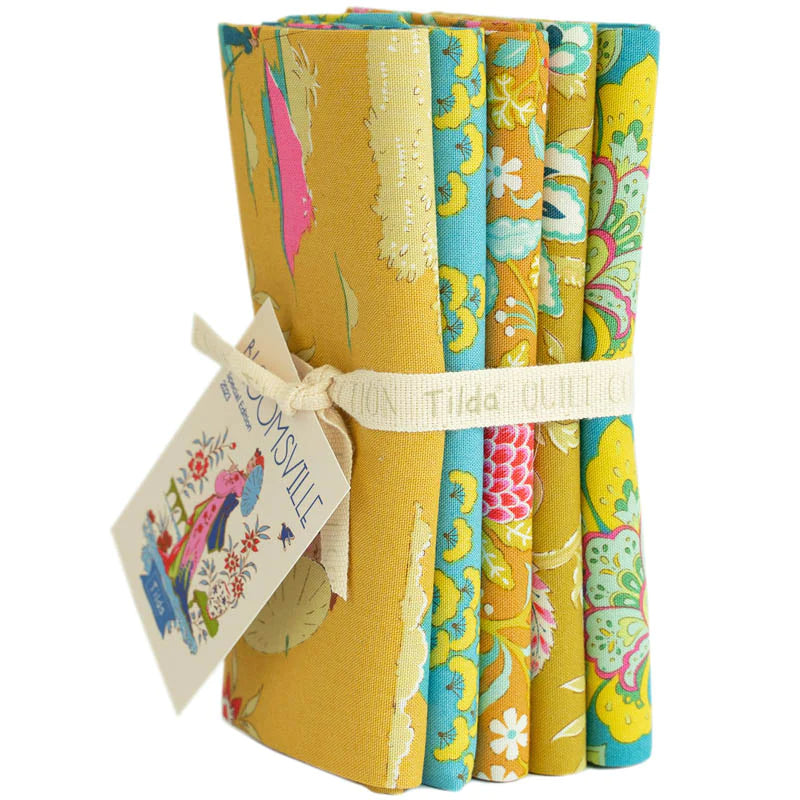 Fat Quarter Bundle - Bloomsville by Tilda - Corn/Sky