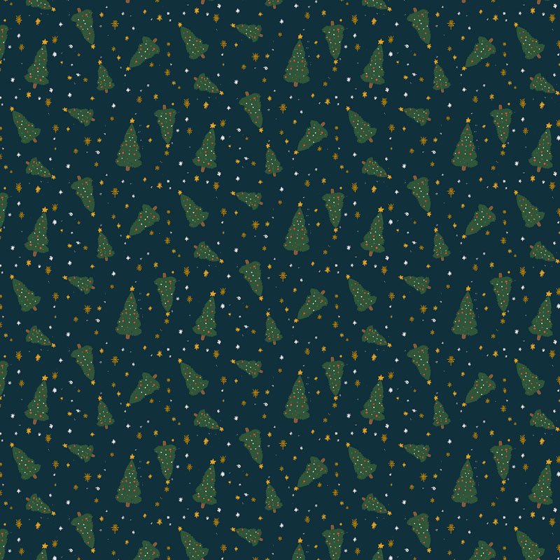 A Little Christmas by RJR Fabrics- Tis The Season Navy 304306 04