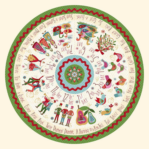 Scandinavian Holiday by Mary Jane for Henry Glass Fabrics - 12 Days of Christmas Tree skirt