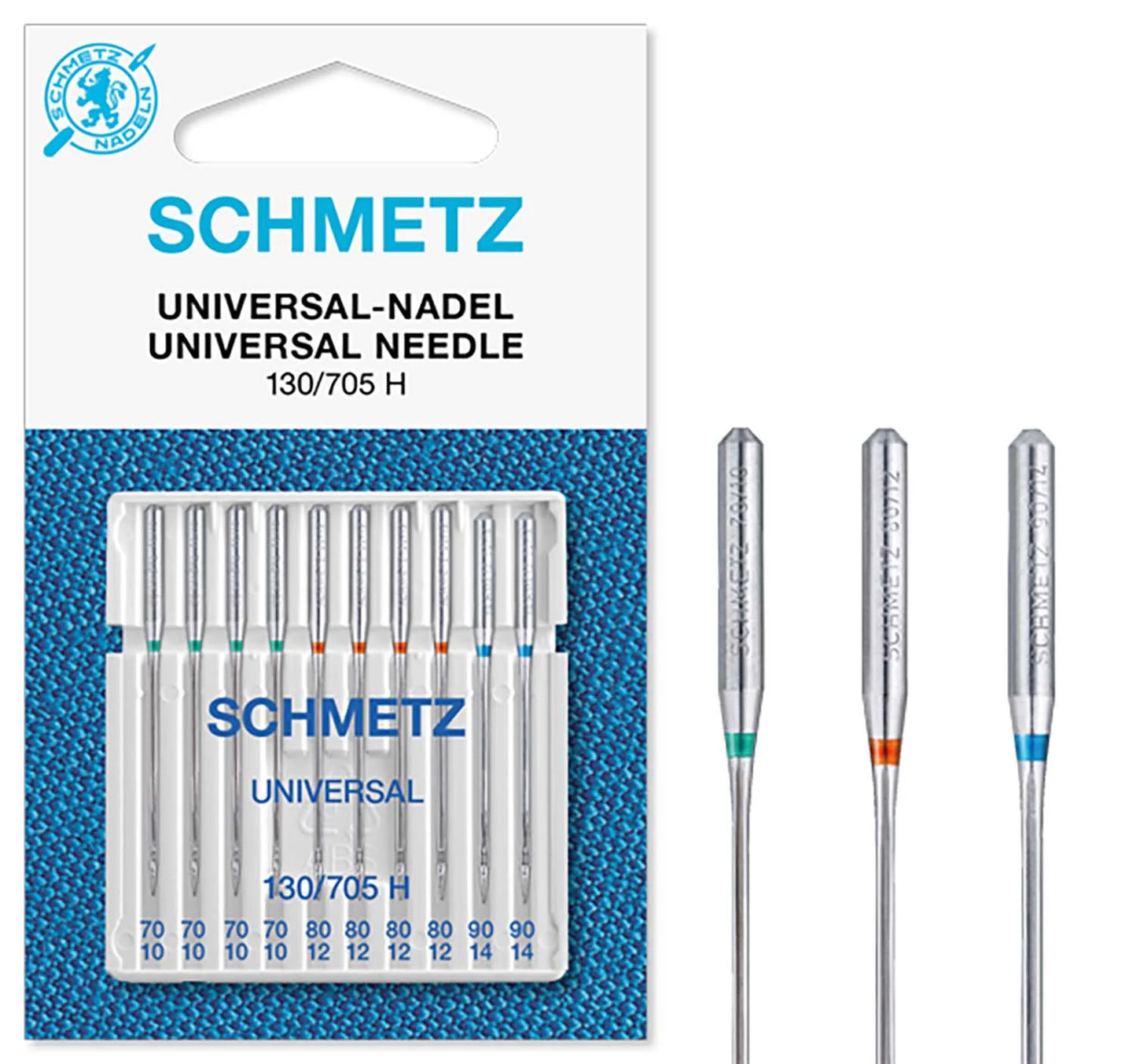 Schmetz Universal Machine Needle Assorted Sizes 70/80/90 10ct