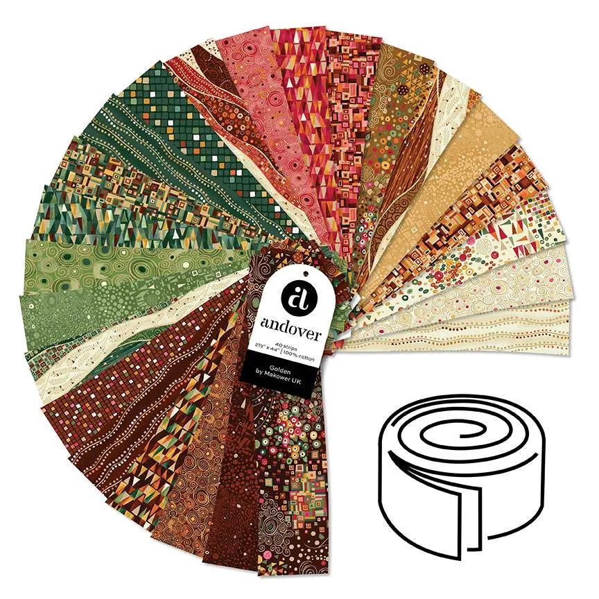 Golden Jelly Roll - by Makower