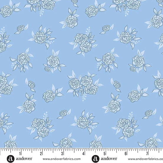 Color Me Whispered by Stephanie Organes Rosy Haze Sky Blue (Remnant