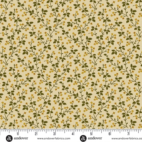 Madison Manor Revisited by Jo Morton for Makower - Vine Cream