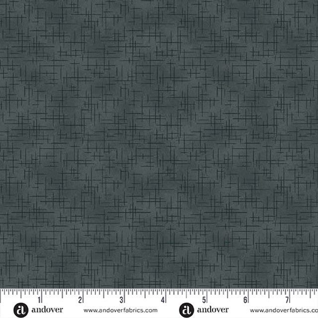 Retro Stitch by Makower - Charcoal C1