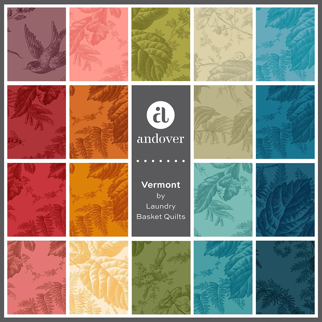 Vermont Fat Quarter Bundle by Edyta Sitar of Laundry Basket Quilts for Andover