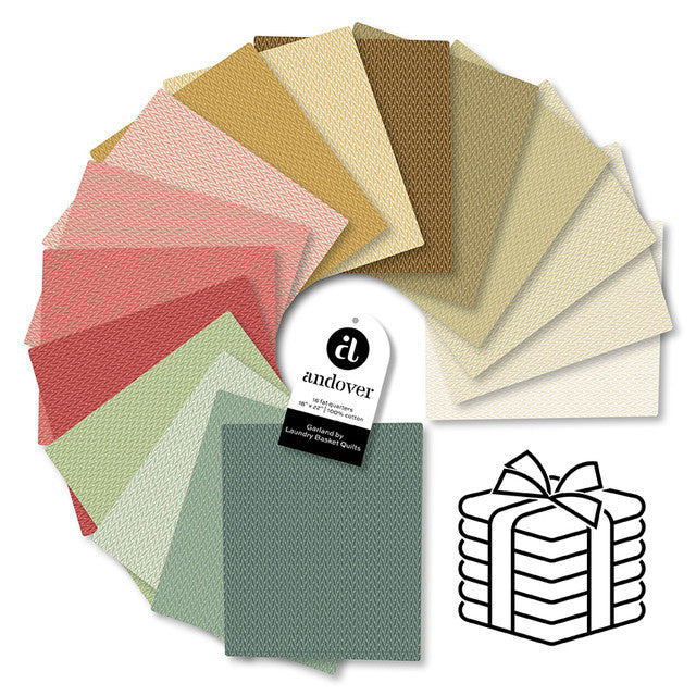 Garland - Fat Quarter Bundle - 16 Cuts by Laundry Basket for Andover
