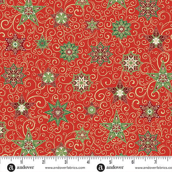 Adorn by Makower Star Red