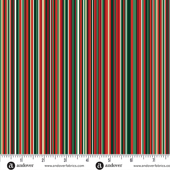 Adorn by Makower Classic Stripe Green 219-G