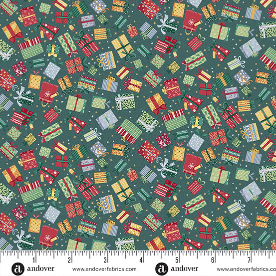 Country Christmas by Makower Presents Green 233-G