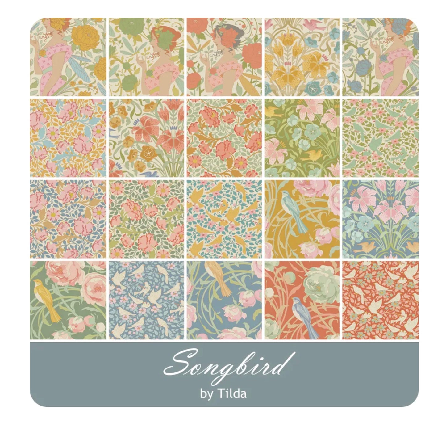 Fabric Roll - Tilda Songbird - 40pcs