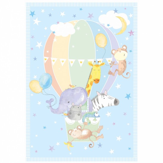 Nursery Balloons - Panel by Susan Wheeler For Nutex
