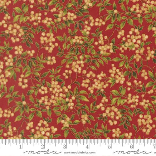 Merry Manor Metallic by Moda - Crimson 33864 12M