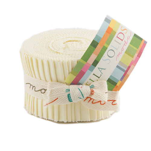 Junior Jelly Roll - Bella Solids by Moda - Snow