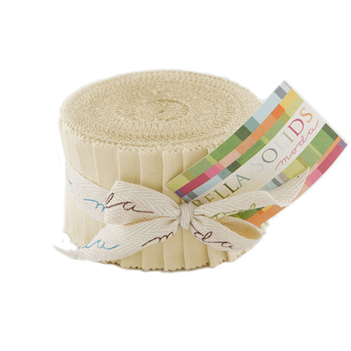 Junior Jelly Roll - Bella Solids by Moda - Natural