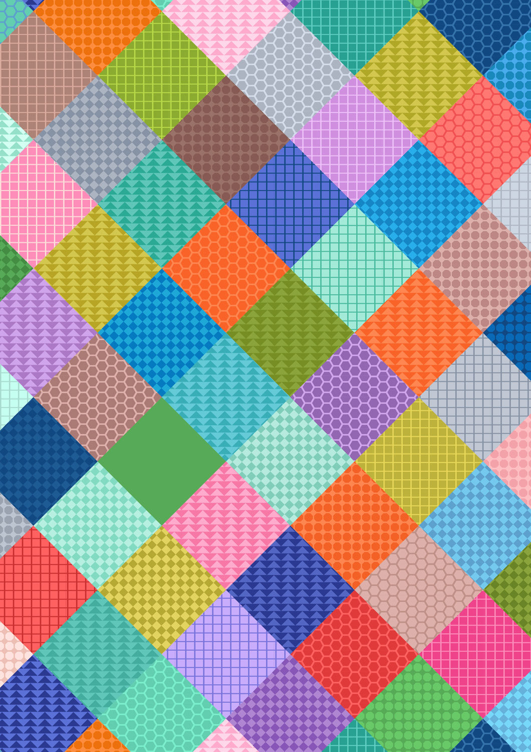 Animal Alphabet -Patchwork Multi by Lewis and Irene