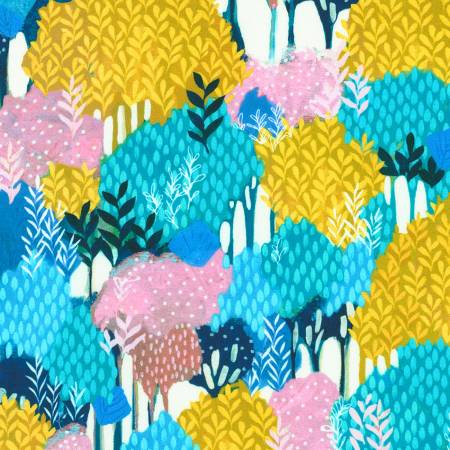 Painterly Trees- by Clair Bremner for Robert Kaufman - Garden Trees Reduced NOW £10m