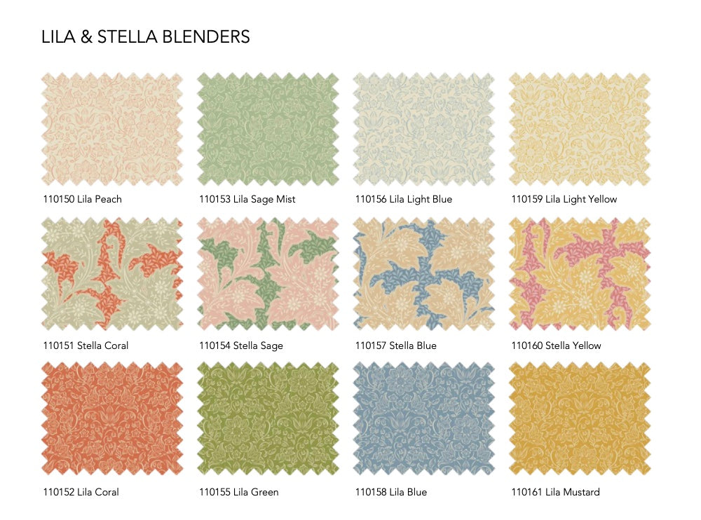 Fat Quarter Bundle - Tilda Songbird - Lila and Stella Blenders