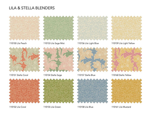 Fat Quarter Bundle - Tilda Songbird - Lila and Stella Blenders