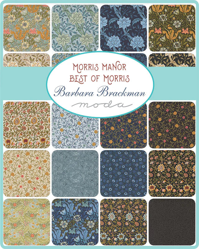 Morris Manor - Best of Morris by Barbara brackman 5" Charm Pack - for Moda