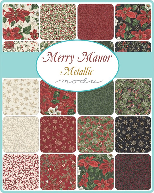 Merry Manor Metallic Jelly Roll -by Moda JR33860M