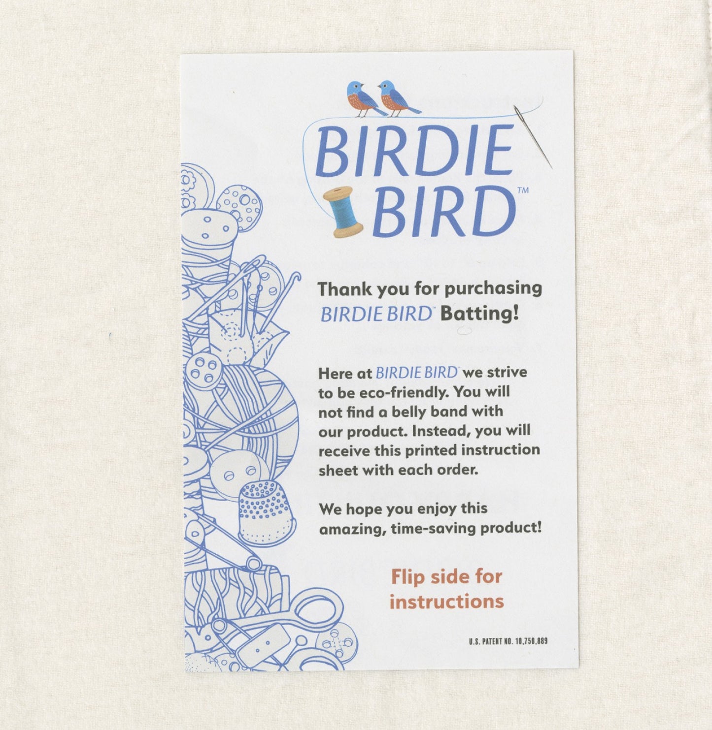Birdie Bird Batting/Wadding Pre-Cut Pack