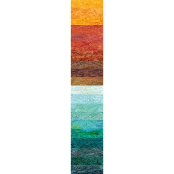 2.5" Strips - Bali Pop - Bali Batik from Hoffman - Sunny Turquoise