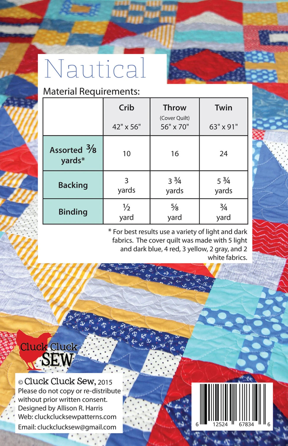 Nautical Pattern by Cluck Cluck Sew