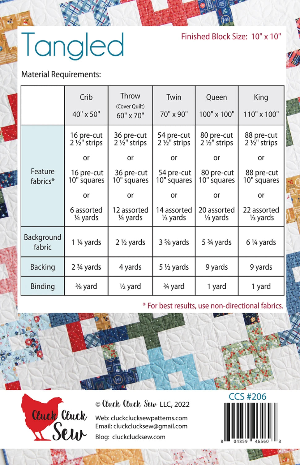 Tangled Pattern by Cluck Cluck Sew