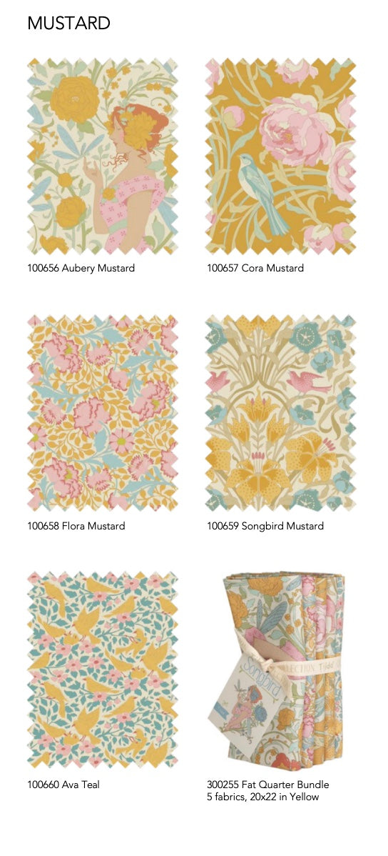 Fat Quarter Bundle - Tilda Songbird - Yellow