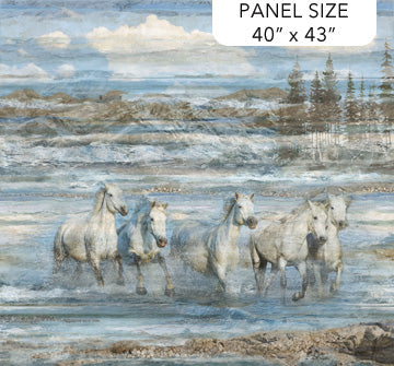 Running Free Panel by Deborah Edwards for Northcott - DP28586 42- £15.00/panel