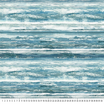 Smooth Sailing by Deborah Edwards for Northcott - Stripe Dark Blue Multi