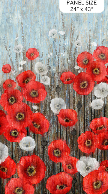 Poppy Meadow Panel by Northcott - DP29085-97- £13.00/panel