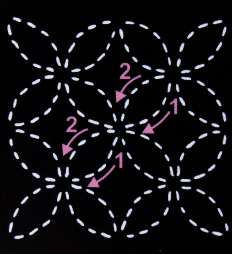 Sashiko Template Shippou ( Seven Treasures ) 4"