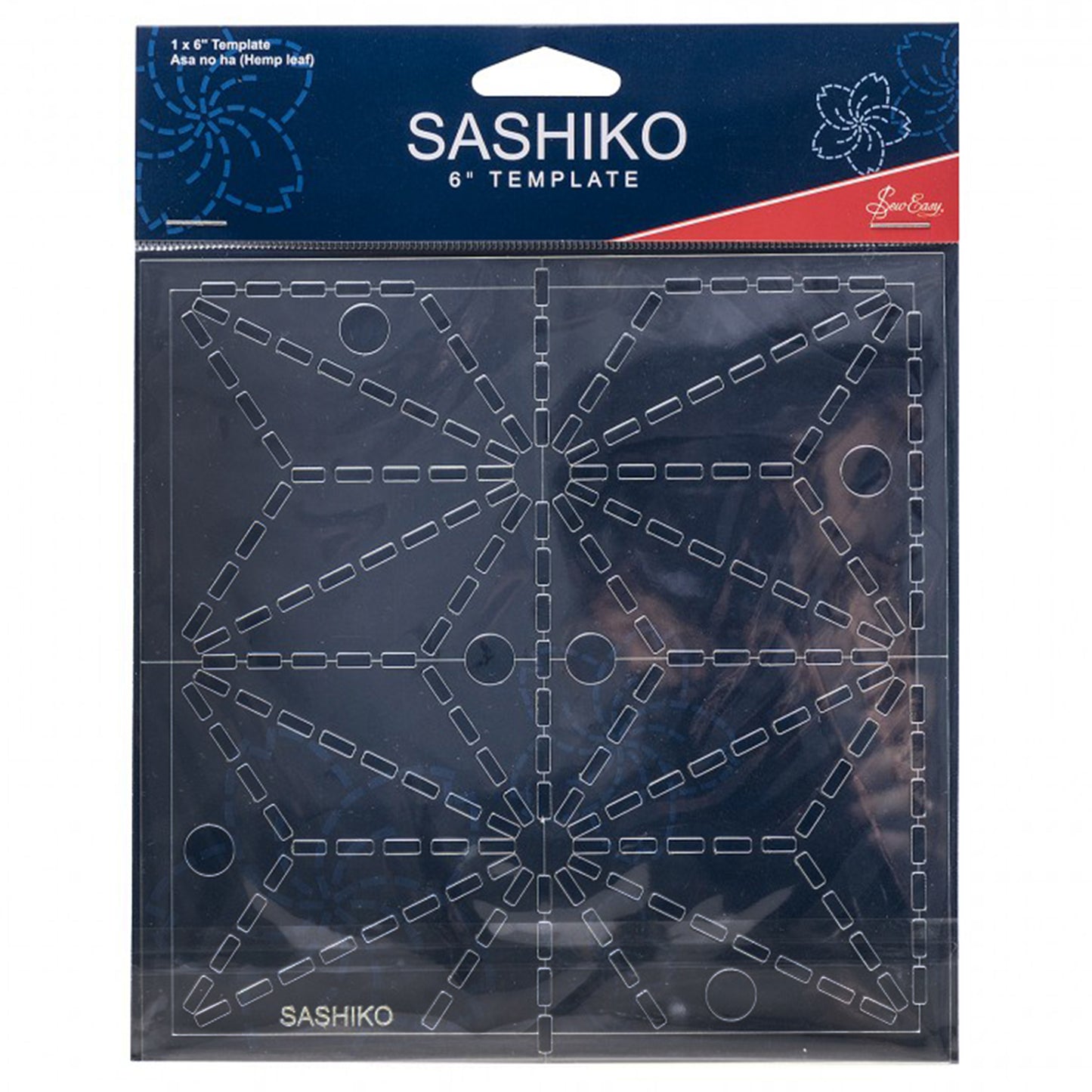 Sashiko Template Asa no ha ( Hemp Leaf ) 6"