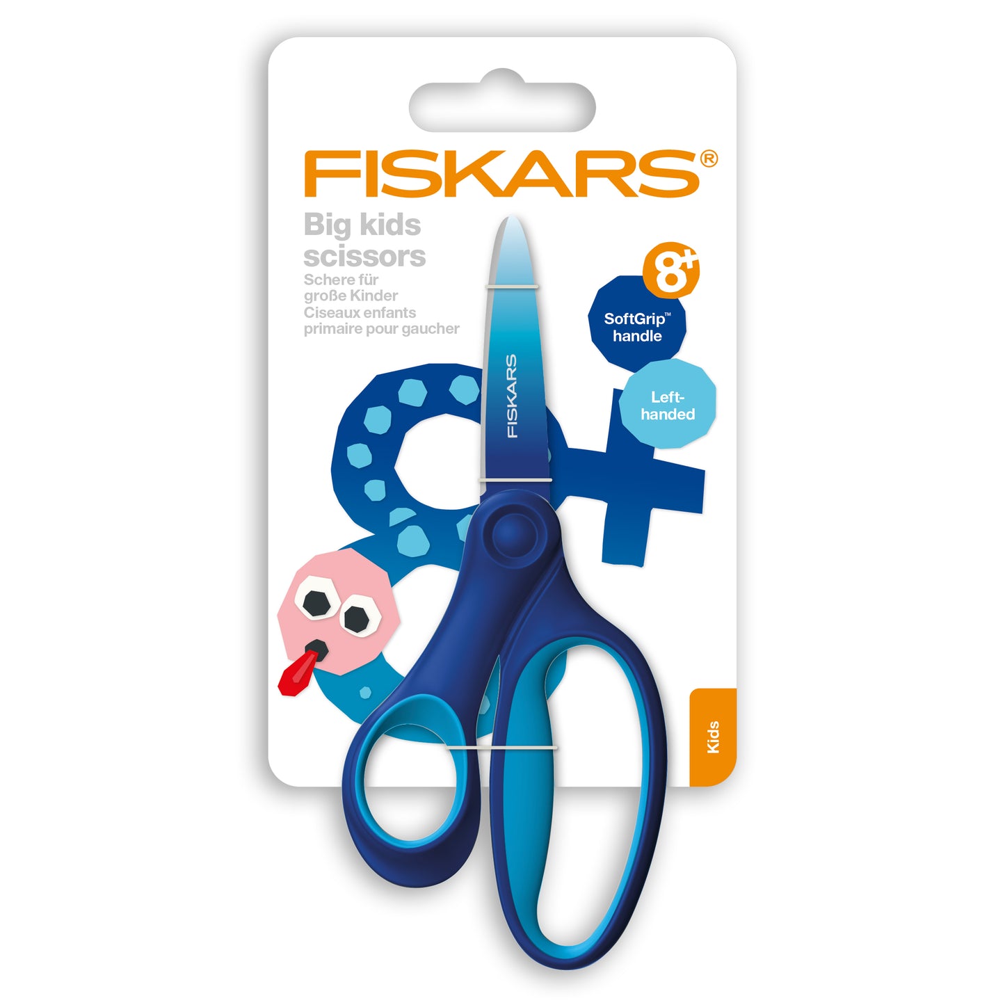 New - Fiskars Left Handed "Big Kid" Scissors - Blue