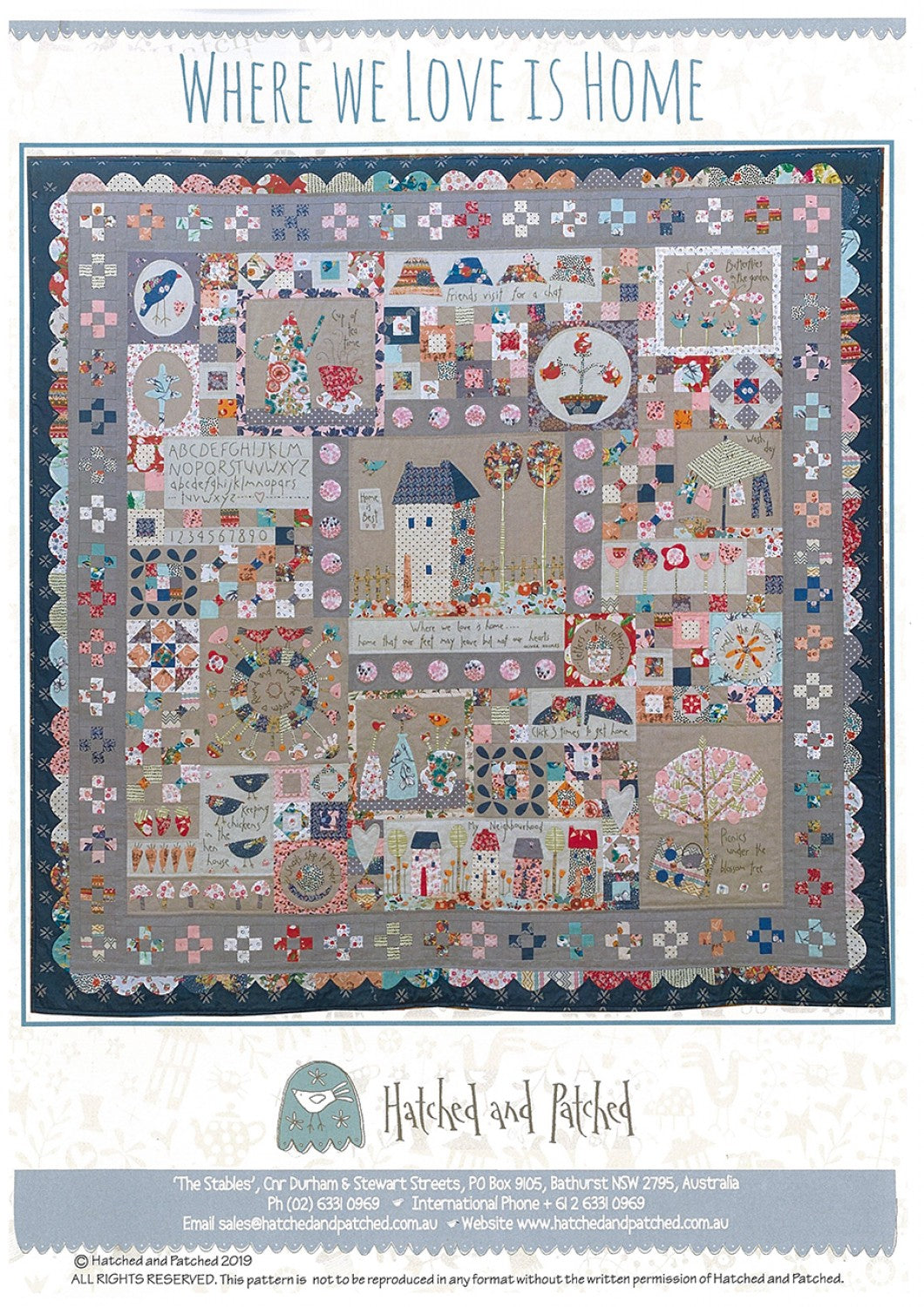 Quilt Pattern - Where We Love is Home by Hatched and Patched