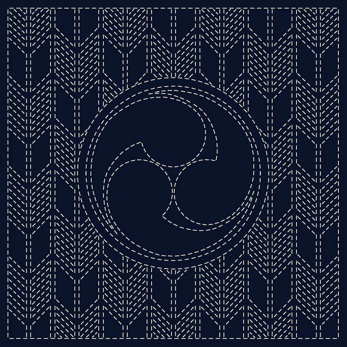 Sashiko Sampler Mitsu-Domoe HF1115-22F Blue
