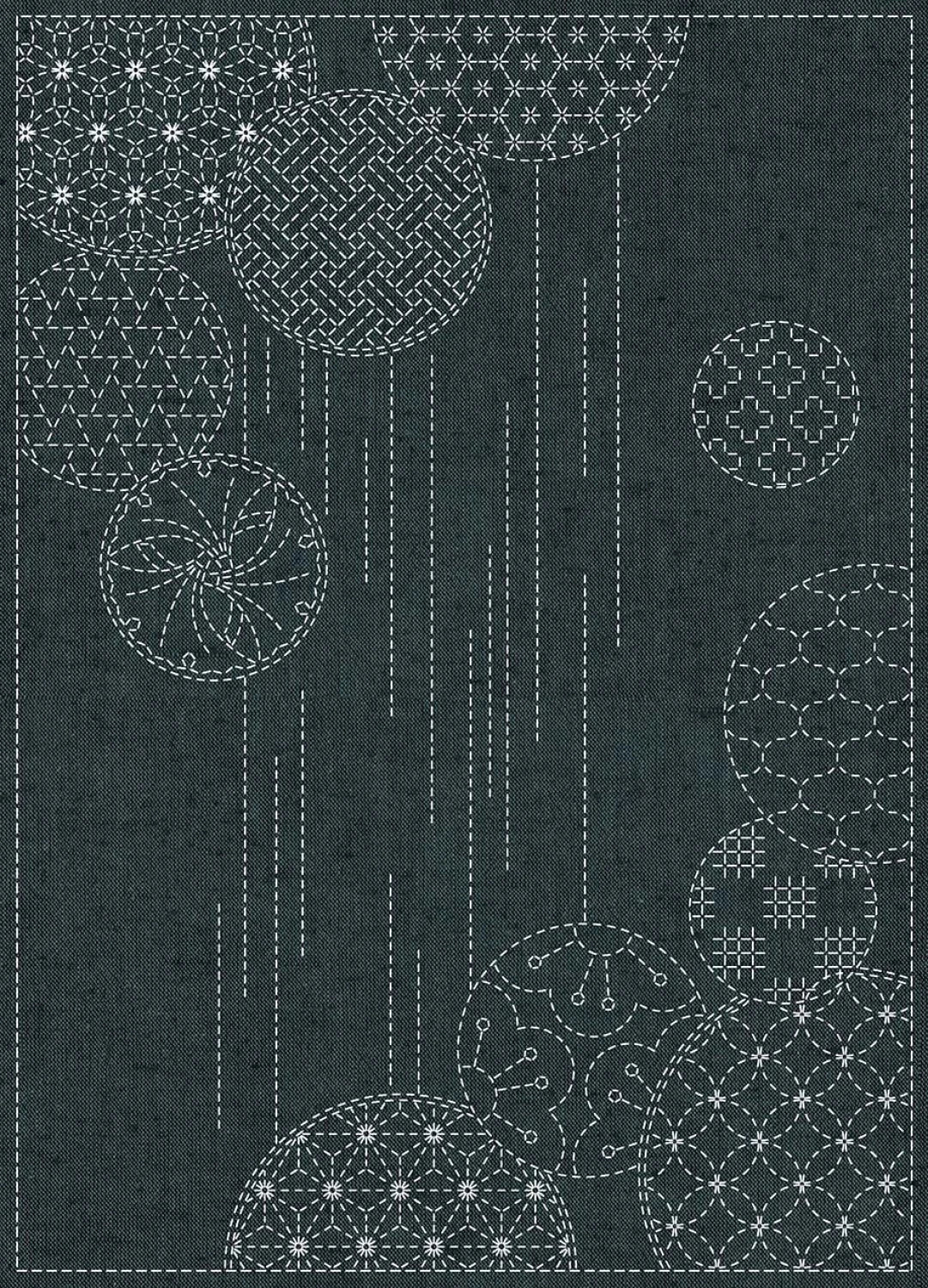 Sashiko Sampler Windchimes HFNP22BL-01A Blue