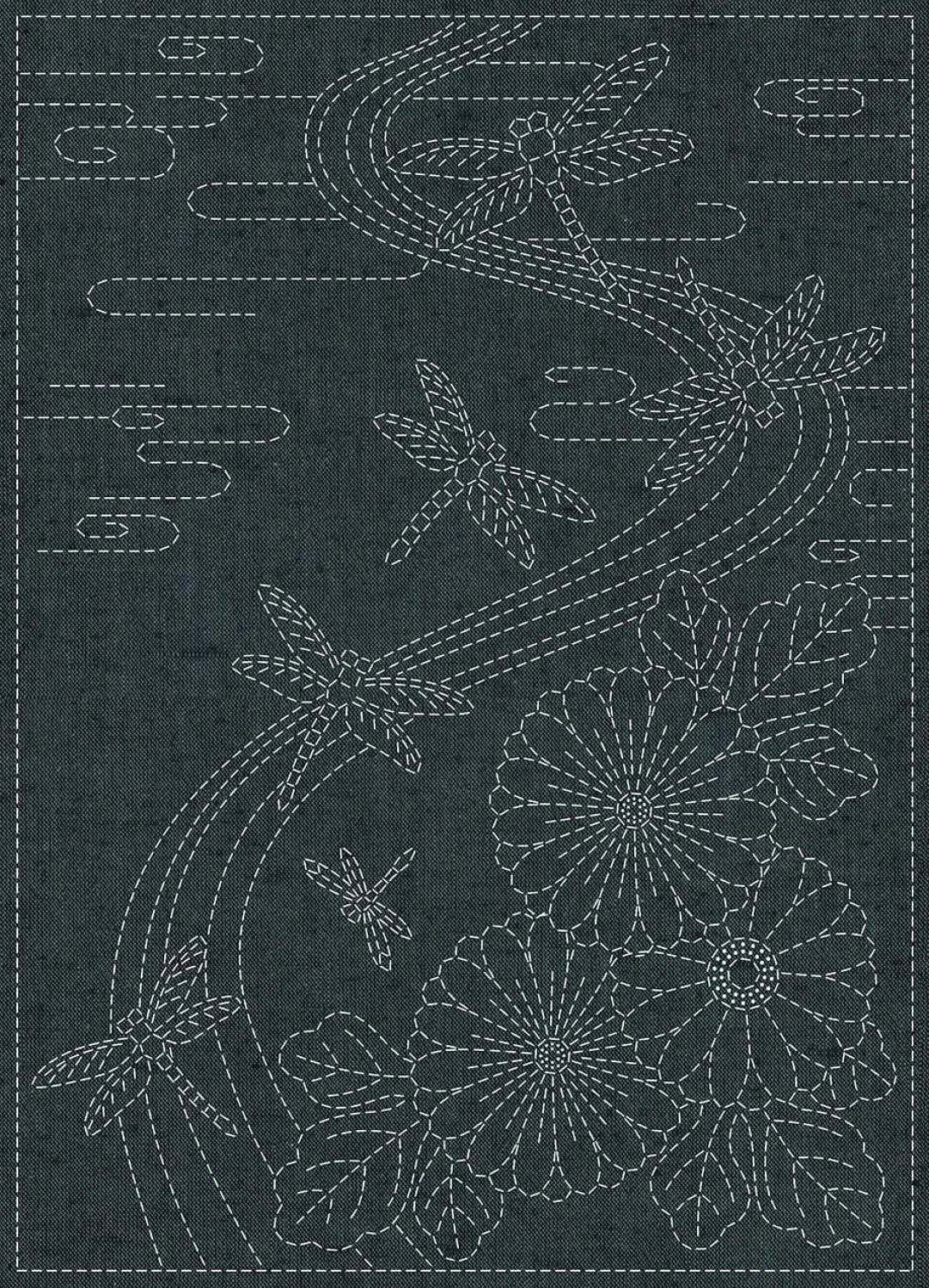 Sashiko Sampler Twilight Dragonfly HFNP22BL-02A Blue