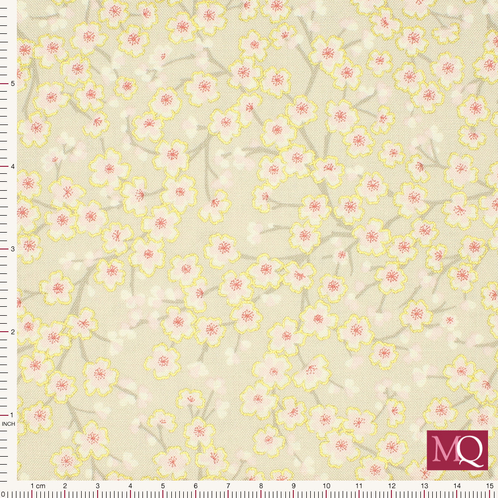 Sakura by Lewis and Irene - Cherry Blossom Warm Neutral