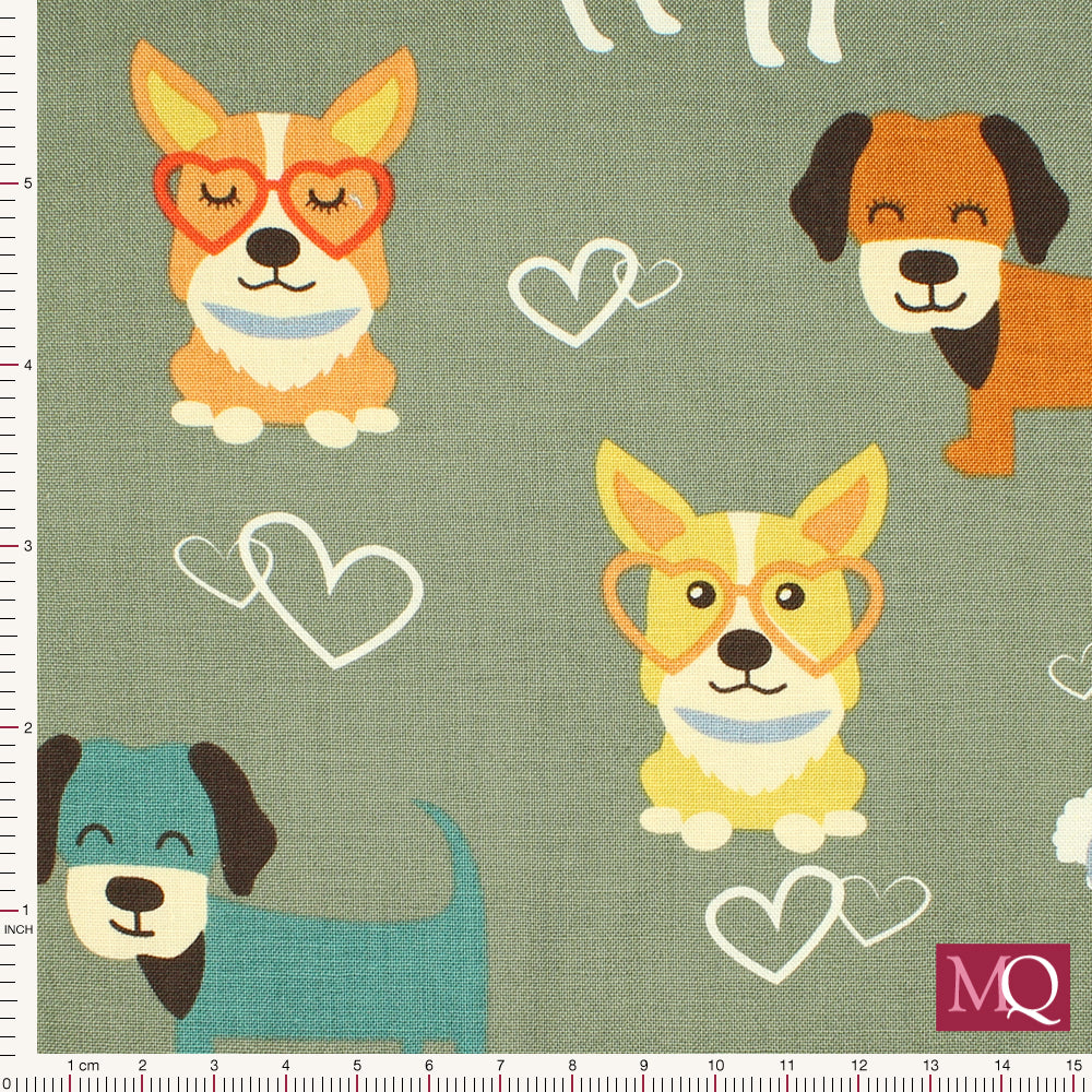 Puppy Love by David Textiles - Gray