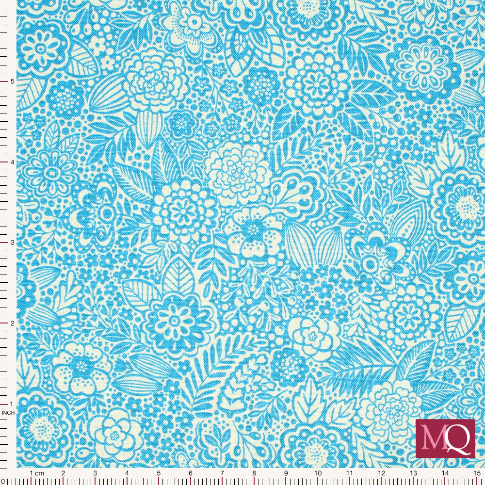 Revival by Makower - Stencil Blue