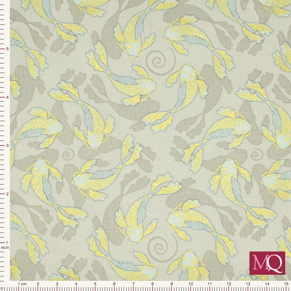 Sakura by Lewis and Irene - Koi on Grey